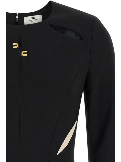 MINI DRESS WITH TWO-TONE CUT-OUT ELISABETTA FRANCHI | AB86861E2685 nero/burro